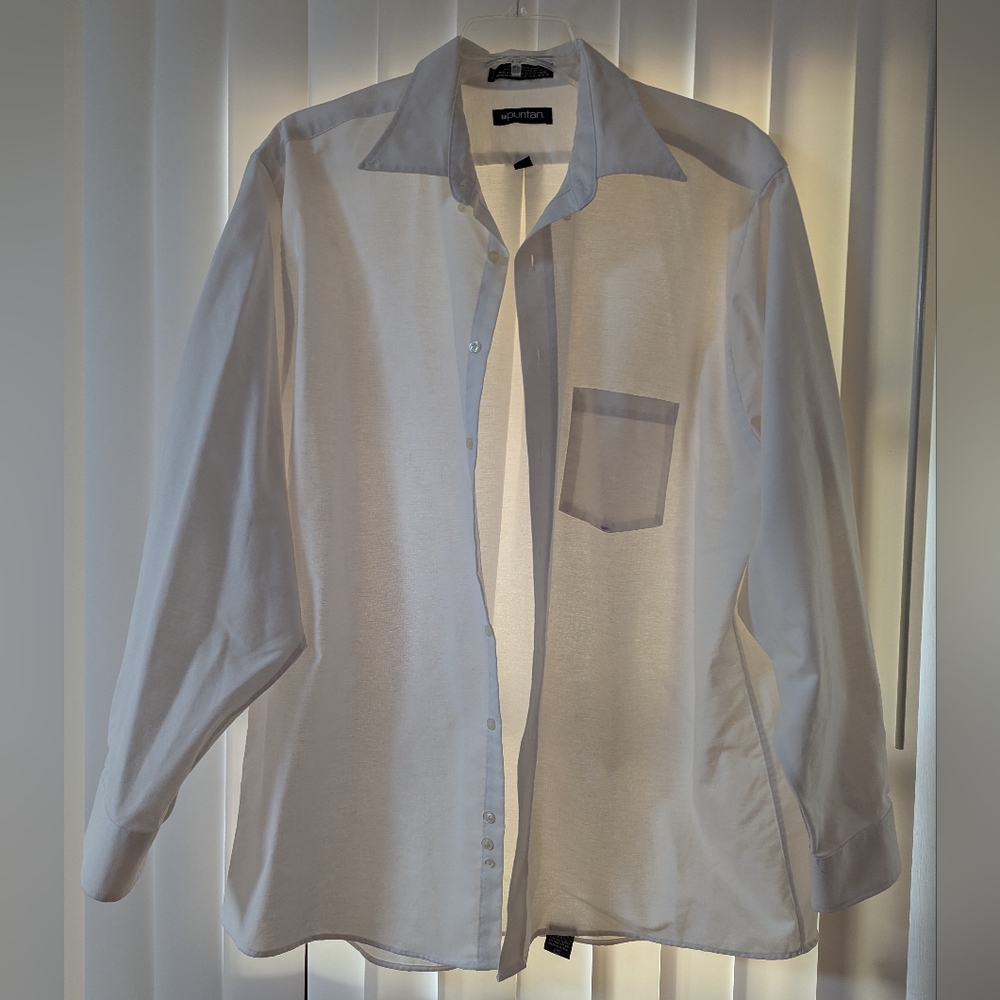S466 Puritan Men's Classic White Button-Down Shirt